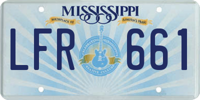 MS license plate LFR661