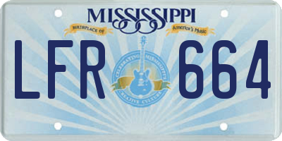 MS license plate LFR664