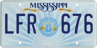 MS license plate LFR676