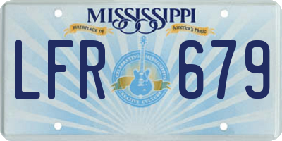 MS license plate LFR679