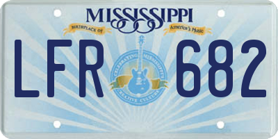 MS license plate LFR682