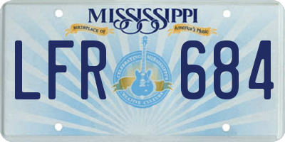 MS license plate LFR684