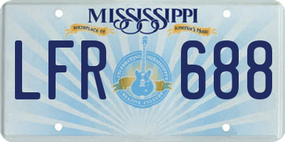 MS license plate LFR688