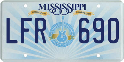 MS license plate LFR690