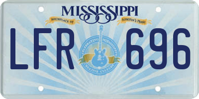 MS license plate LFR696
