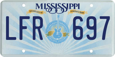 MS license plate LFR697