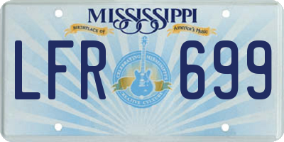 MS license plate LFR699