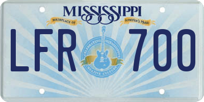 MS license plate LFR700