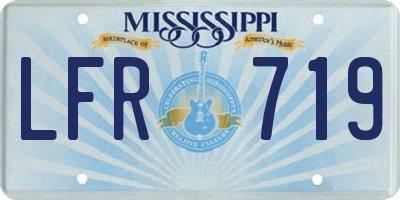 MS license plate LFR719