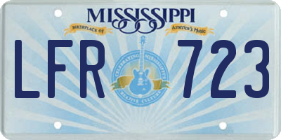 MS license plate LFR723