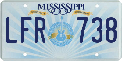 MS license plate LFR738