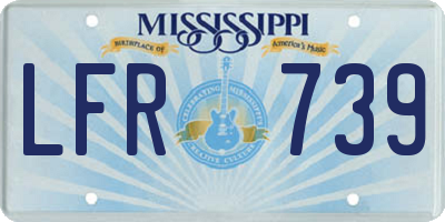 MS license plate LFR739