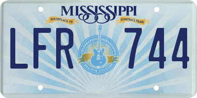 MS license plate LFR744