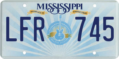 MS license plate LFR745
