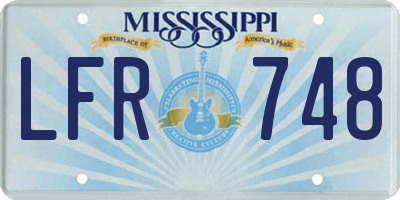 MS license plate LFR748