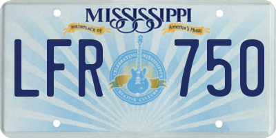 MS license plate LFR750