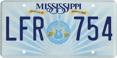 MS license plate LFR754