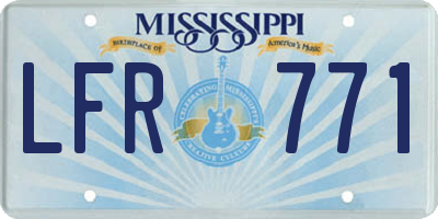 MS license plate LFR771