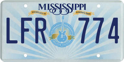 MS license plate LFR774