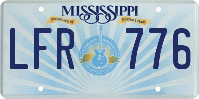 MS license plate LFR776