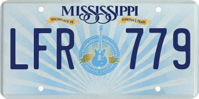 MS license plate LFR779