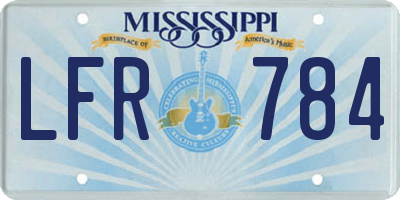 MS license plate LFR784