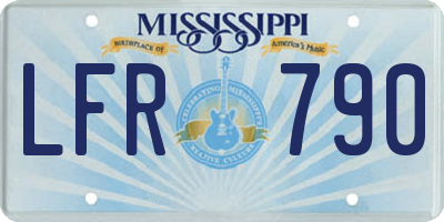 MS license plate LFR790