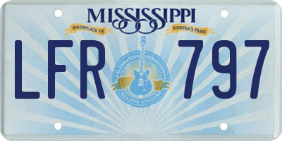 MS license plate LFR797