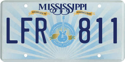 MS license plate LFR811