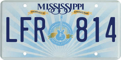MS license plate LFR814