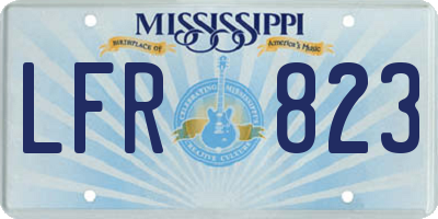 MS license plate LFR823