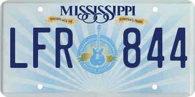 MS license plate LFR844