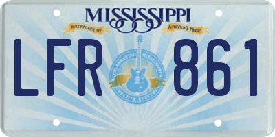 MS license plate LFR861