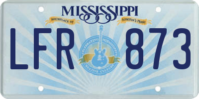 MS license plate LFR873