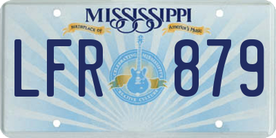 MS license plate LFR879
