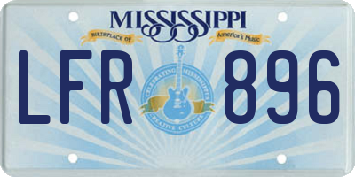 MS license plate LFR896