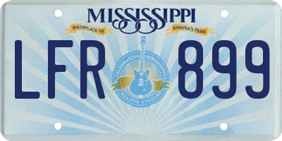MS license plate LFR899