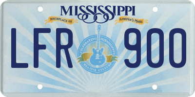 MS license plate LFR900