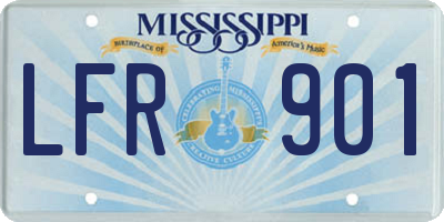 MS license plate LFR901