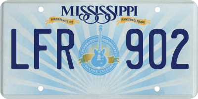 MS license plate LFR902