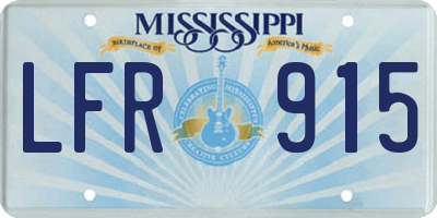 MS license plate LFR915