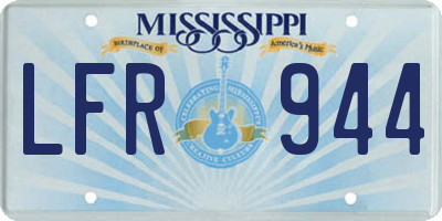 MS license plate LFR944