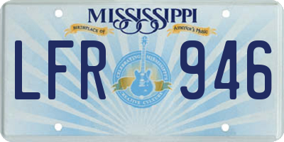 MS license plate LFR946