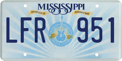 MS license plate LFR951