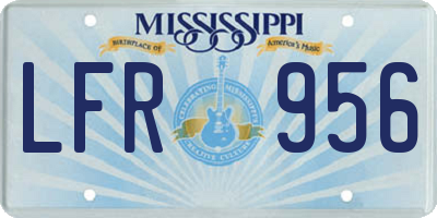 MS license plate LFR956