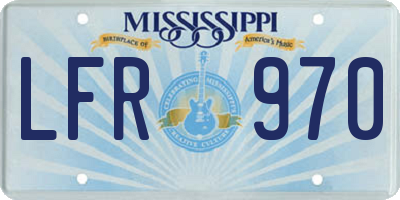MS license plate LFR970