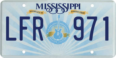 MS license plate LFR971