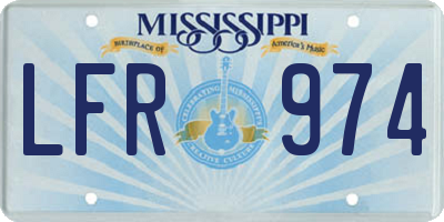 MS license plate LFR974
