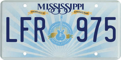 MS license plate LFR975