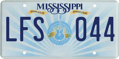 MS license plate LFS044